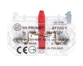 Element łączeniowy rozwierny EF22GY do przycisków sterowniczych serii NEF22 i NEK22M W0-Ł EF22GY