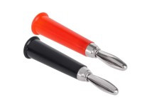 BANAN-WLBR Wtyki bananowe lutowane - kpl. czarny + czarwony