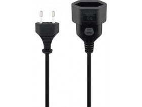 Przedłużacz Euro 5 m, Czarny