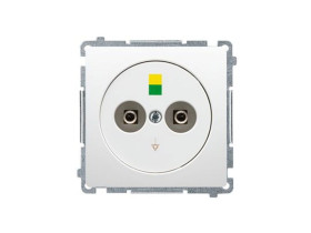 SIMON BASIC Gniazdo ekwipotencjalne - różnicy potencjałów (moduł) podłączanie - zaciski śrubowe: 25, 4, 6 mm2, białe BMGE02/11 K