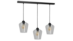 Lampa Wisząca Elipsa Z Grafitowym Kloszem Czarna Z Serii Davos K-5110 Kaja...