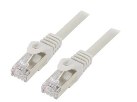 PP6A-LSZHCU-5M Patch cord S/FTP 6a drut Cu LSZH szary 5m 27AWG Øprzew: 5,8mm