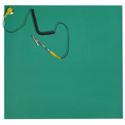 Mata antystatyczna 600x600x2mm + przewód uziemiąjący, ESD gumowa 5000V-0V