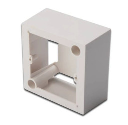 Puszka natynkowa do gniazd ściennych Keystone 80 x 80 mm, typ francuski DN-93804