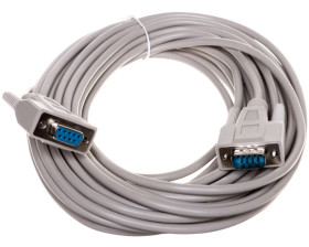 Kabel przedłużający RS232 1:1 Typ DSUB9/DSUB9, M/Ż beżowy 10m AK-610203-100-E