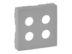 VALENA LIFE Plakietka gniazda głośnikowego podwójne bananowego aluminium 755292 LEGRAND