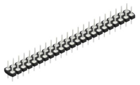 Pin header, 46 pole, pitch 2.54 mm, straight, black, 10043570