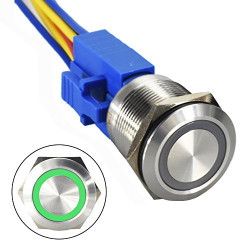 Przełącznik hermetyczny 250V 3A monostabilny 22 mm ( zielony )