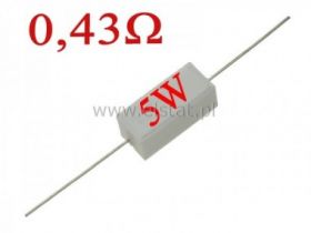 Rezystor cermetowy 0,43 Ohm 5W