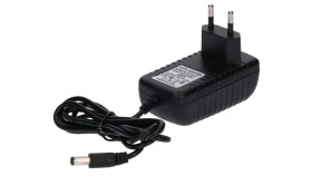 Zasilacz Led Gniazdkowy 12V 18W 5.5/2.5 Czarny
