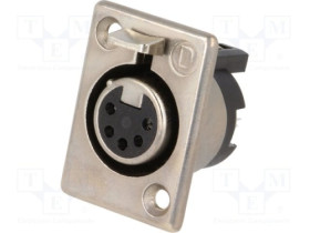 Gniazdo mikrofonowe na panel XLR 5 pin