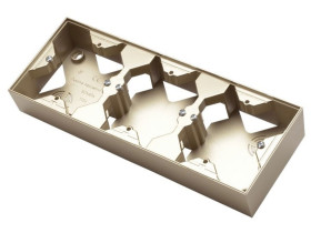 SONATA Puszka naścienna do serii potrójnej szampański złoty PNP-3R/39 OSPEL