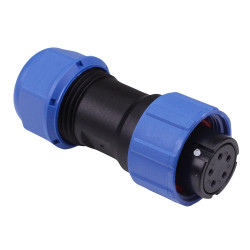 5 Pin Waterproof W17 Female Plug Cable Connector IP68 5A