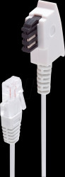 BS12-09266 TAE-F connector to RJ45 connector, white, 6.0 m