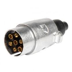 Wtyczka przyczepowa 7-pin 12V/24V aluminiowa na kabel AMIO