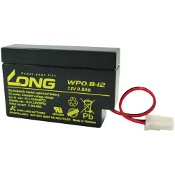 Long WP0.8-12 VRLA Battery 12V 0.8Ah Low Self-Discharge AMP Receptacle