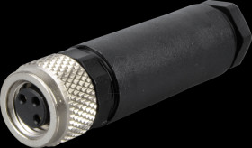28046 M8 connector, 3-pin, screw terminal