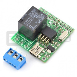 Moduł wykonawczy z przekaźnikiem i mikrokontrolerem ATmega8 MOD-34