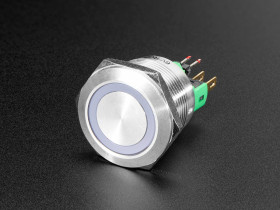 Rugged Metal Pushbutton - 22mm 6V RGB Momentary