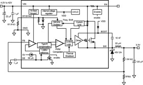 SIMPLE SWITCHER® 4.5V to 42V, 1A Step-Down Voltage Regulator with Adjustable Frequency