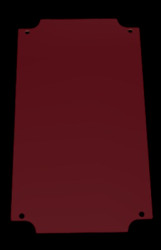 Mounting plate, hard paper, (L x W x H) 187 x 107 x 2 mm, natural, for EM/ET 214/221/237, 22214001