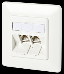 130B11D21002-E C6Amodul 2 port 180°M UP pure white RAL9010