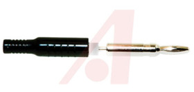 Adapter z wtykiem bananowym Męski Zacisk, połączenie lutowane typ Wtyk bananowy Czarny 15A Mueller Electric rozmiar 4 mm