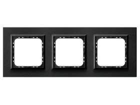 SONATA PRESTIGE Ramka 3 potrójna aluminiowa 4 mm szczotkowany antracyt + ramka czarna R-3RAC/64/25 OSPEL