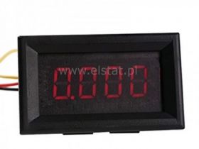Woltomierz panelowy LED czerwony 5V- 99V DC