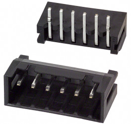 Wtyk PCB 6-pinowe raster: 2.0mm -rzędowe Hirose Przewlekany 3.0A 250.0 V.