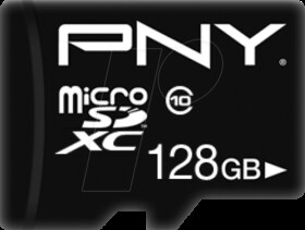 P-SDU12810PPL-GE MicroSDXC Memory Card, 128GB, Performance Plus
