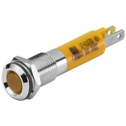 Lampka kontrolna do montażu panelowego 24, Żółta 8 LED Wtyczka EAO