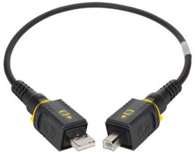 USB 2.0 connection cable, PushPull (V4) type A to PushPull (V4) type B, 2 m, black, 09454454903