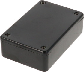 ABS enclosure, (L x W x H) 85 x 56 x 26 mm, black (RAL 9005), IP54, 1591MSBK
