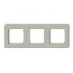 MINI Ramka uniwersalna potrójna kwadratowa z tworzywa taupe 60MR-3