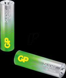 GPPCA15AS605 Super, alkaline battery, AA (Mignon), pack of 2