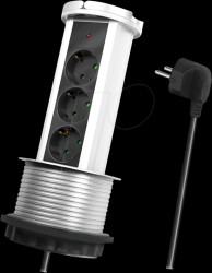 LPS235A Pop-up power strip, three sockets, type F - CEE 7/3