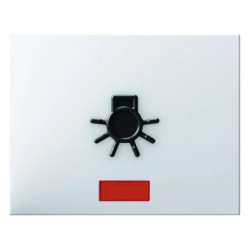 Klawisz z czerwoną soczewką i wypukłym symbolem światła śnieżnobiały K.1 16517109