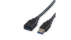 Kabel Roline Usb 3.2 Gen 1, Typ A-A, M/F, Czarny, 1,8 M