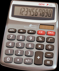 10272 Desktop calculator, GENIE 540, grey