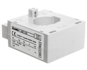 Przekładnik prądowy 150/5A, klasa 1, na przewód fi 23mm, na szynę 30x10mm, 25x12,5mm, 20x15mm DM2T0150