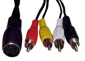 PRZEWOD DIN GNIAZDO 4RCA 0.2M