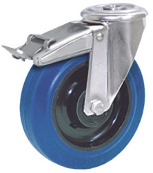 Koło samonastawne średnica kabla 125mm Otwór na śrubę LAG 180kg wysokość całkowita 160mm