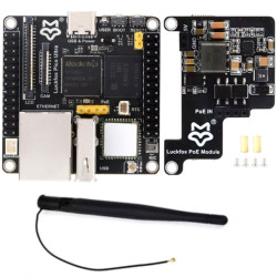 Luckfox Pico Ultra W PoE WiFi BT 8GB eMMC 256MB RAM 1TOPS Linux + antena