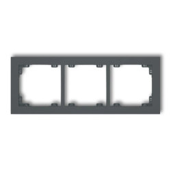 DECO Ramka uniwersalna potrójna z tworzywa grafitowy mat 28DR-3