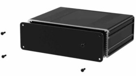 Obudowa urządzeń elektronicznych, Aluminium, Czarny, 220 x 169.8 x 53.8mm, RS PRO