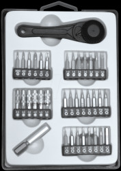 MBS40 Mini bit ratchet set, 37 pieces