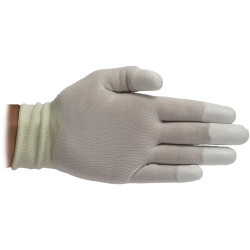 Bondline GTXXL ESD Coated Tip Gloves With Elastic Wrist - Grey - XXL - Pair