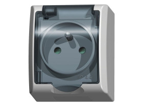 FALA Gniazdo pojedyncze z uziemieniem z przesłonami torów prądowych wieczko przezroczyste biały GNH-1HZP/00/d OSPEL