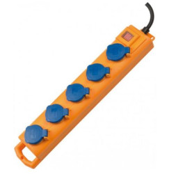 Przedłużacz 2m 5 gniazda Przedłużacz z gniazdami typ Schuko CEE 7/7 niemieckie Schuko/francuskie